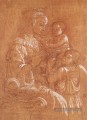 Madone avec l’enfant et deux anges dessin Renaissance Filippo Lippi